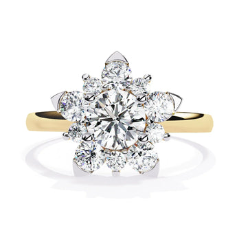 Buy Floral Diamond Engagement Ring from Ivana Jewels Best lab grown diamond jewellery brand
