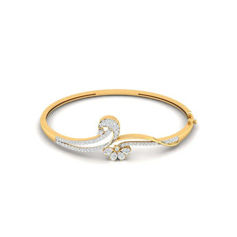 Buy Swirl Design Diamond Bangle Online from Ivana Jewels Best lab grown diamond jewellery brand