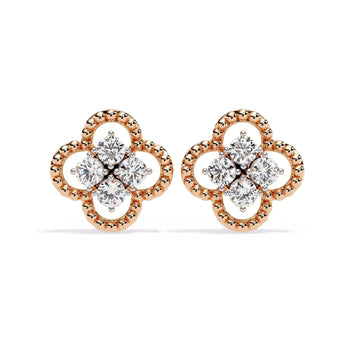 Buy Four-Stone Diamond Stud Earring from Ivana Jewels Best lab grown diamond jewellery brand
