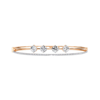 Buy Five Stone Diamond Bangle Online from Ivana Jewels Best lab grown diamond jewellery brand