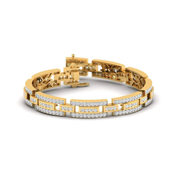 Geometric Diamond Bracelet for Men Best lab grown diamond jewellery brand