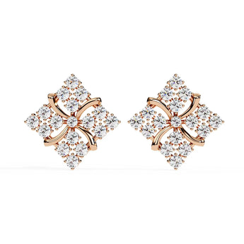 Buy Geometric Diamond Stud Earring from Ivana Jewels Best lab grown diamond jewellery brand