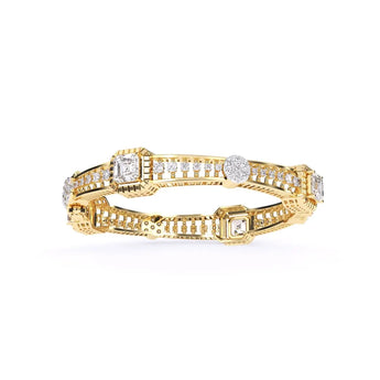 Buy Solitaire Emerald Diamond Bangle Online from Ivana Jewels Best lab grown diamond jewellery brand