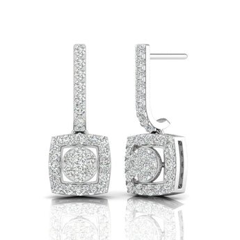 Buy Geometric Diamond Dangler Earring from Ivana Jewels Best lab grown diamond jewellery brand