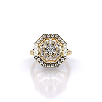 Buy Gleaming Flower Diamond Engagement Ring from Ivana Jewels Best lab grown diamond jewellery brand