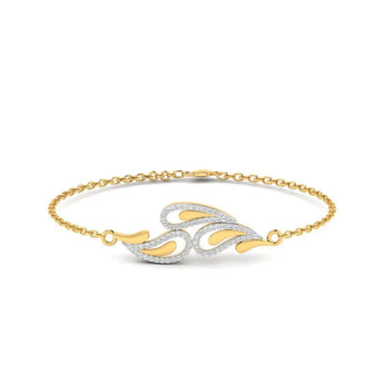 Gold Leaf Diamond Bracelet Best lab grown diamond jewellery brand
