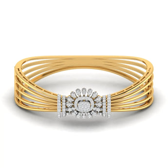 Buy 1 Carat Gold Diamond Bangle Online from Ivana Jewels Best lab grown diamond jewellery brand