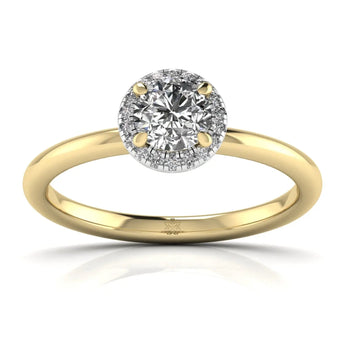 Buy Golden Glow Solitaire Casual Diamond Ring at Ivana Jewels Best lab grown diamond jewellery brand