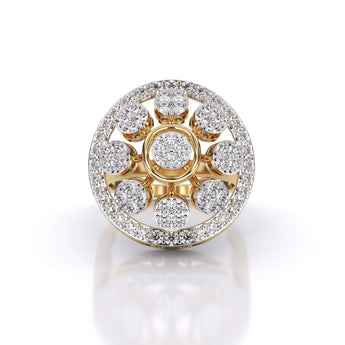 Buy Golden Orbit Diamond Cocktail Ring at Ivana Jewels Best lab grown diamond jewellery brand