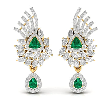 Buy Colour Diamond Dangler Earring from Ivana Jewels Best lab grown diamond jewellery brand