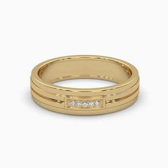 Buy Groove Diamond Ring for Men from Ivana Jewels Best lab grown diamond jewellery brand