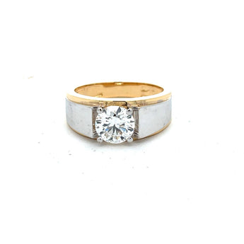 2.1 Carat Round Diamond Two-Tone Solitaire Ring
