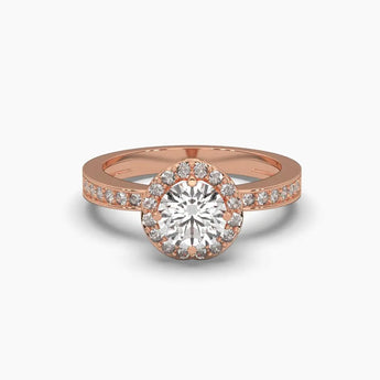 Buy Halo Diamond Engagement Ring from Ivana Jewels Best lab grown diamond jewellery brand