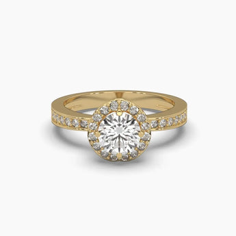 Buy Halo Diamond Engagement Ring from Ivana Jewels Best lab grown diamond jewellery brand