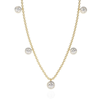 Elegant Halo Pendant Necklace Best lab grown diamond jewellery brand