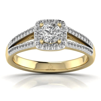 Buy Halo Radiance Diamond Engagement Ring from Ivana Jewels Best lab grown diamond jewellery brand
