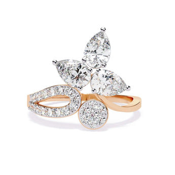 Buy Handcrafted Cluster Diamond Eternity Ring from Ivana Jewels Best lab grown diamond jewellery brand