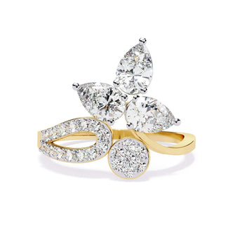 Buy Handcrafted Cluster Diamond Eternity Ring from Ivana Jewels Best lab grown diamond jewellery brand