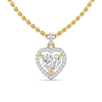 Heart Shaped Diamond Necklace Best lab grown diamond jewellery brand