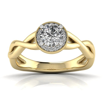 Buy Infinity Halo Diamond Engagement Ring from Ivana Jewels Best lab grown diamond jewellery brand