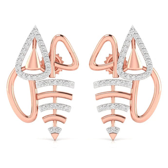 Buy Interlocking Diamond Hoop Earring from Ivana Jewels Best lab grown diamond jewellery brand