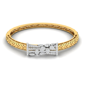 Buy 2 Carat Bridal Gold Diamond Bangle Online from Ivana Jewels Best lab grown diamond jewellery brand