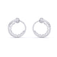 Marquise & Round Diamonds Hoop Earring