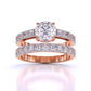 Scalloped Engagement Ring & Wedding Band