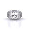 5.61 Carat Fashionable Solitaire Cushion Ring