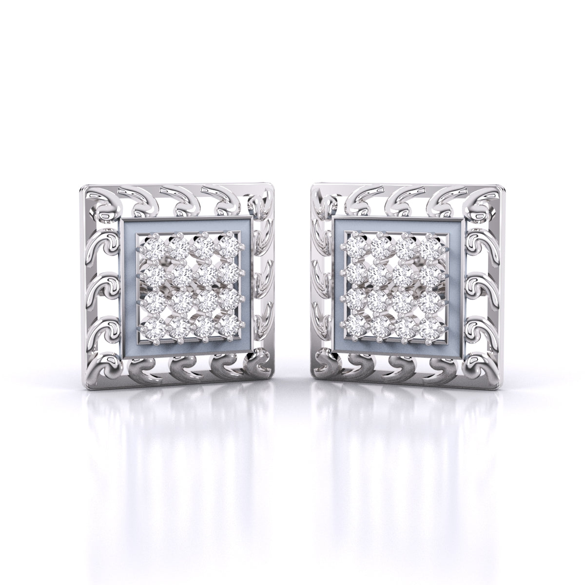 Square Treasured Earrings