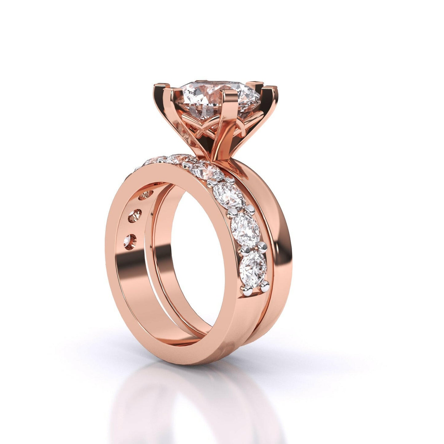 2 Carat Solitaire Entwined Diamond Ring