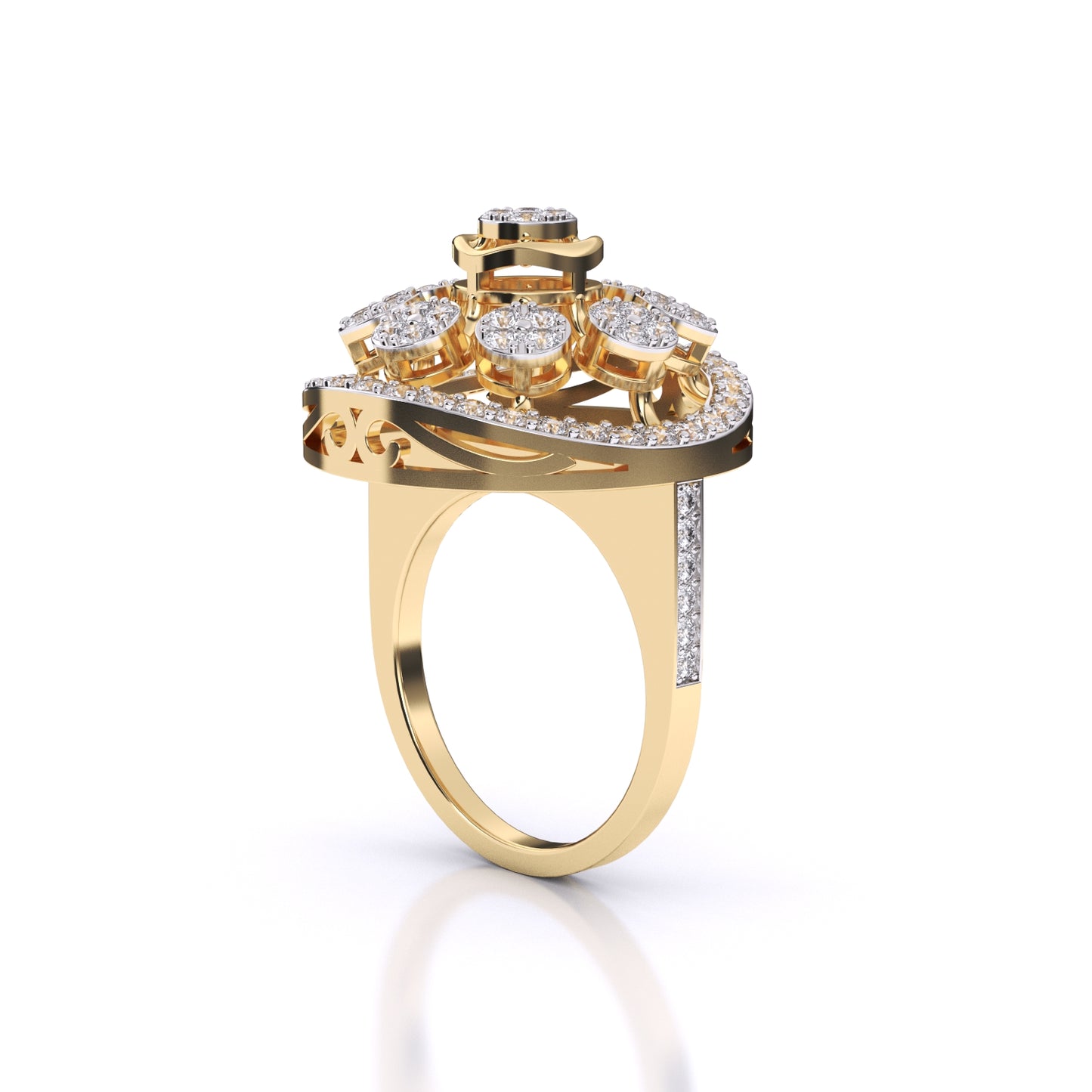 Golden Orbit Ring