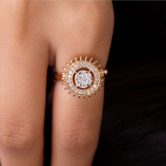 Peppered Dazzle Diamond Ring