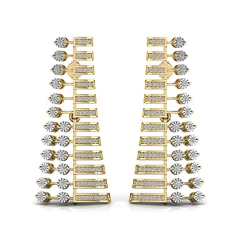 Buy Hanging Lab Grown Diamond Hoop Earring from Ivana Jewels Best lab grown diamond jewellery brand