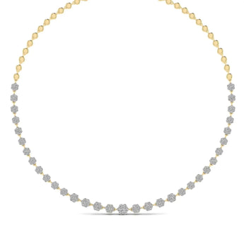 Buy Round Cut Diamond Minimalist Necklace at Ivana Jewels Best lab grown diamond jewellery brand