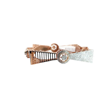 Buy Solid Rose gold Diamond Bangle Online from Ivana Jewels Best lab grown diamond jewellery brand