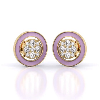 Buy Lavender Twilight Diamond Stud Earring from Ivana Jewels Best lab grown diamond jewellery brand