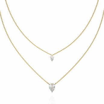 Layered Teardrop Necklace Best lab grown diamond jewellery brand