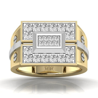 Buy Gold Diamond Ring for Men from Ivana Jewels Best lab grown diamond jewellery brand