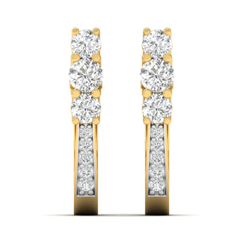 Linear Diamond Dangler Earrings Best lab grown diamond jewellery brand