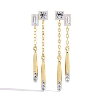 Buy Princess Cut Diamond Stud Earring from Ivana Jewels Best lab grown diamond jewellery brand