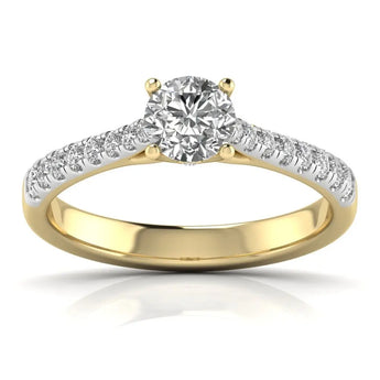 Buy Lustrous Diamond Engagement Ring from Ivana Jewels Best lab grown diamond jewellery brand
