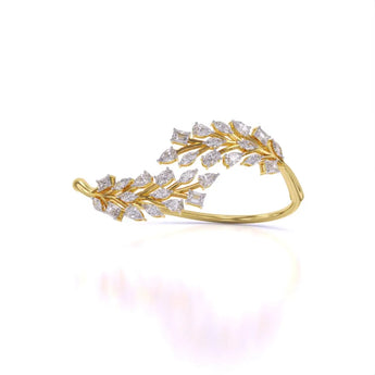 Buy Fancy Leaf Style Diamond Chain Bracelet | Ivana Jewels Best lab grown diamond jewellery brand