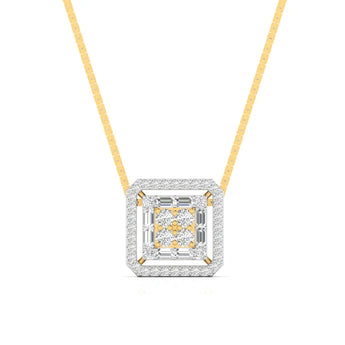 Luxe Square Diamond Pendant Best lab grown diamond jewellery brand