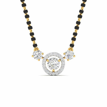 Buy Triple Diamond Mangalsutra Online | Ivana Jewels Best lab grown diamond jewellery brand