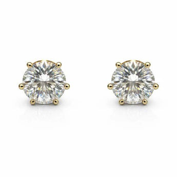 4.0 Carat Each Brilliant Cut Diamond Earrings