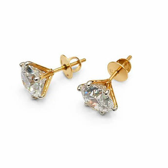 4.0 Carat Each Brilliant Cut Diamond Earrings