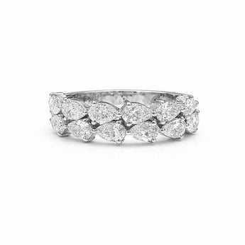 Pear Shape Diamond Eternity Band Ring