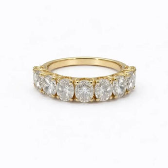4.49 Carat Lab-Grown Oval Cut Diamond Eternity Ring