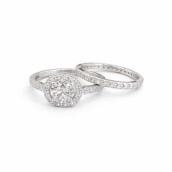 Round Diamond Ring 2.07 CT with Diamond Eternity band set